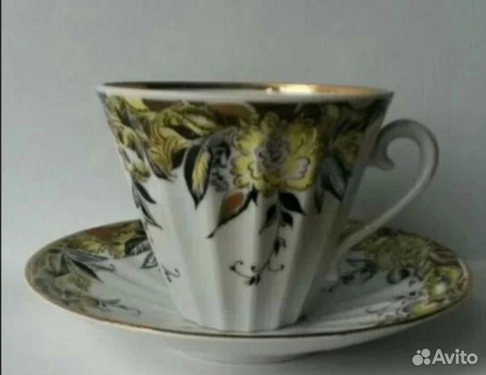 Чайная пара лфз лучистая Жёлтые цветы