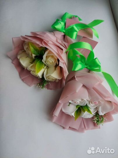 Подарок из мыльных роз