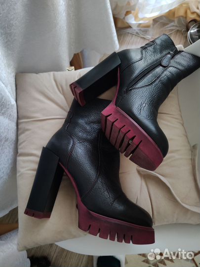 Сапоги и ботильоны,зима,натуральная кожа