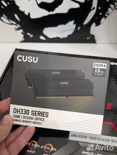 Ryzen 5 5500 +B450m +16Gb 3600Mhz +512Gb SSD+Кулер