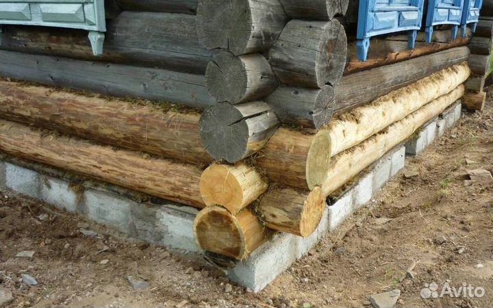 Подьем дома замена венцов