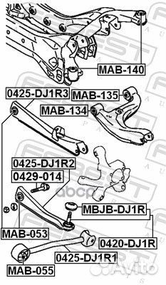 Болт эксцентрик mitsubishi galant 06-12 0429014