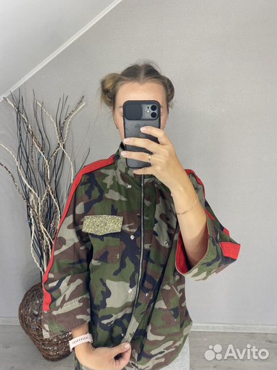Жакет Zara камуфляж (XS-S-M)