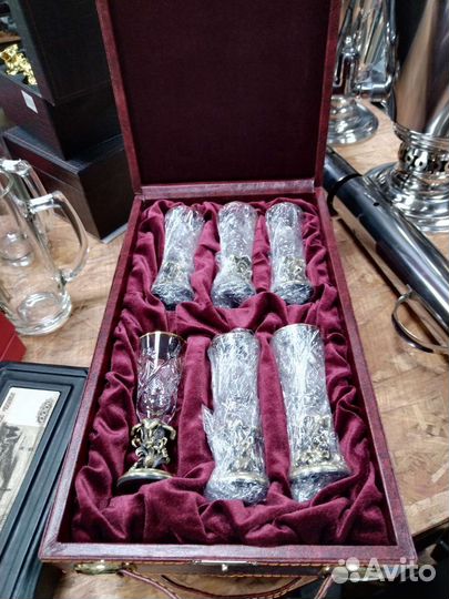 Рюмки лафитники, стопки, художественное литьё