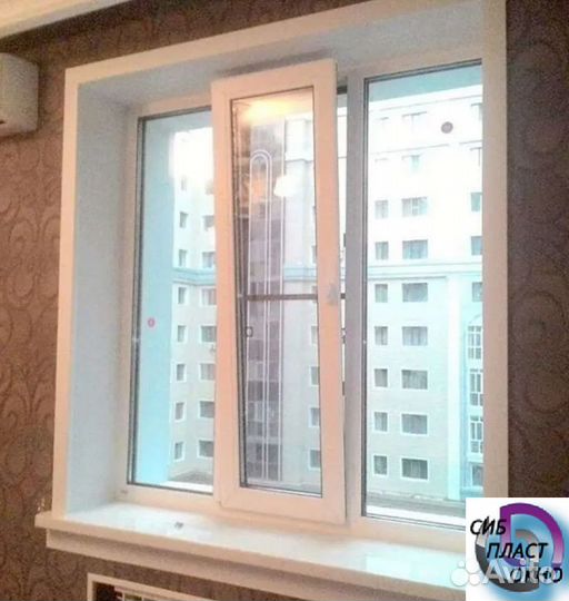 Окно трехсекционное из пвх