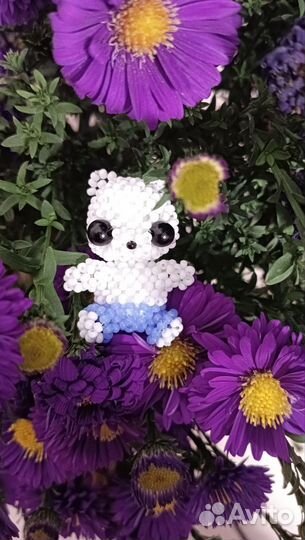 Мишка из бисера