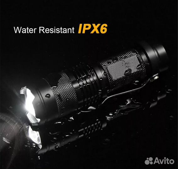 Велофонарь Новый с зумом и крепежом