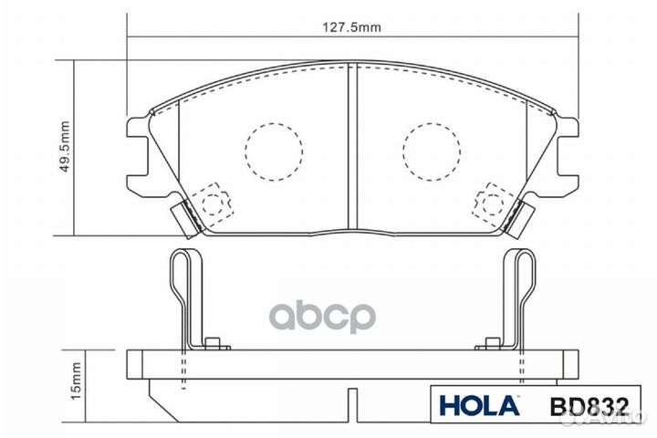 Колодки тормозные hyundai accent -00 перед. BD832