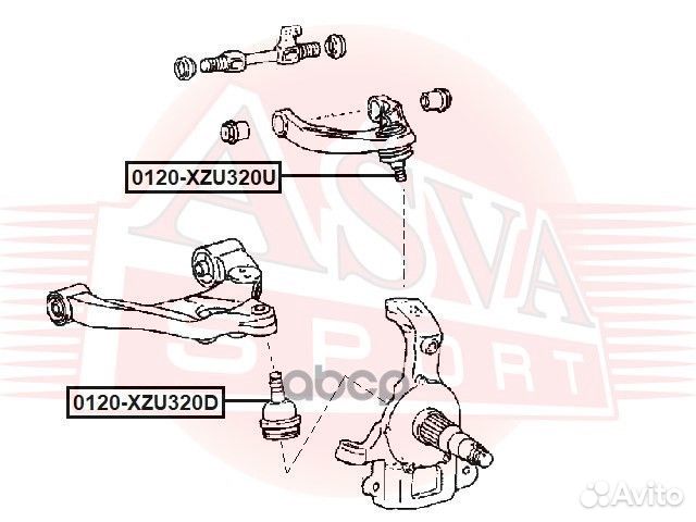 Опора шаровая 0120XZU320U asva