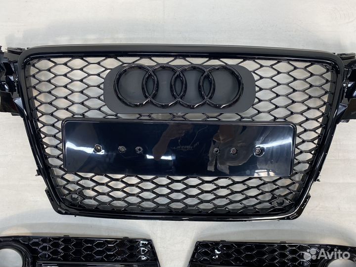 Audi A4 B8 решетка RS4 + птф рс стиль