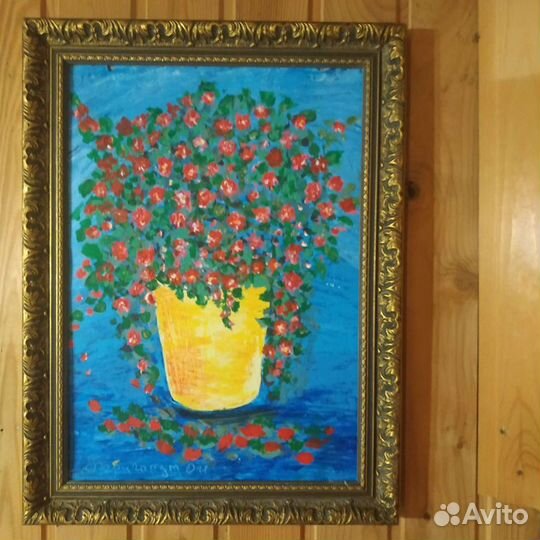 Картина акрил, мастихином