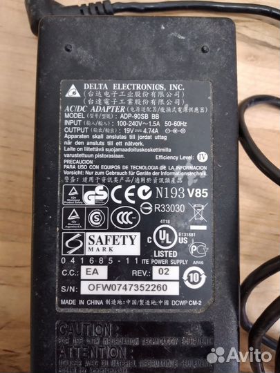 Блок питания для ноутбука delta 19V