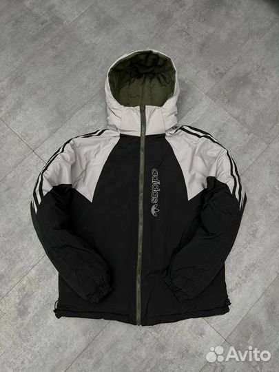 Куртка пуховик Adidas двухсторонняя