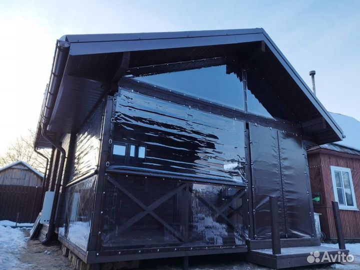 Мягкие окна (шторы) для веранд, беседок, террас