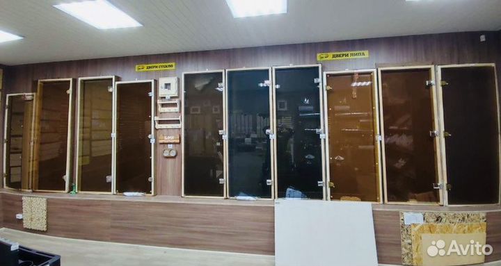 Двери стеклянные для бани и сауны