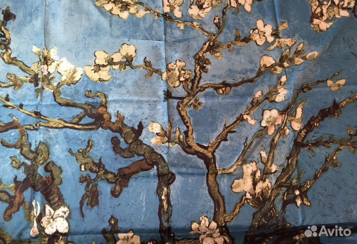 Платок Ван Гог «Цветущие ветки миндаля» 140х140