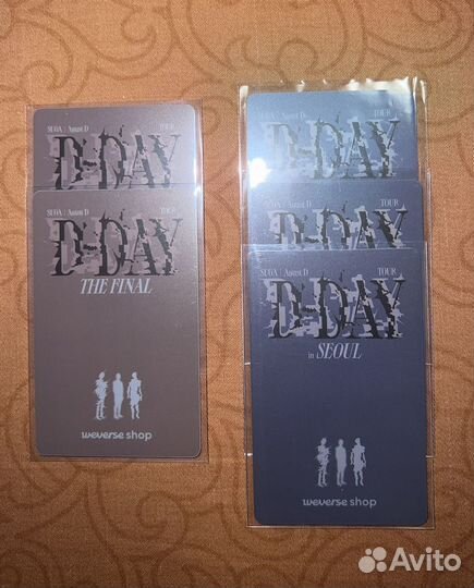 BTS карты Юнги D-Day tour Lucky Draw