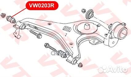 Сайлентблок рычага задней подвески, внутренний