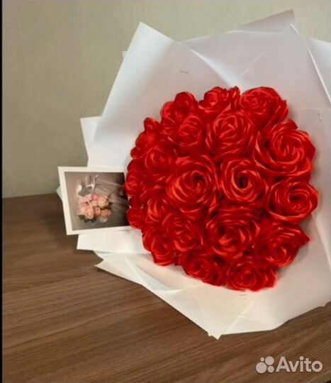 Букет из атласных лент на заказ