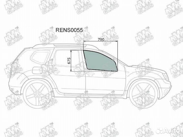 Стекло переднее правое опускное nissan terrano 14