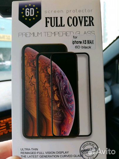 Чехол силиконовый и защитное стекло 6D iPhone XS M
