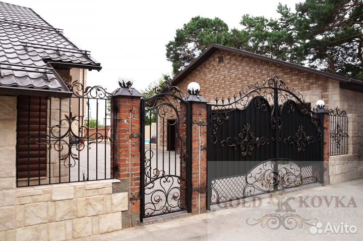 Кованные ворота распашные