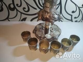 Старый винный сервиз металл