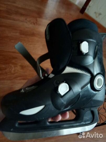 Коньки хоккейные oxelo со шлемом bauer