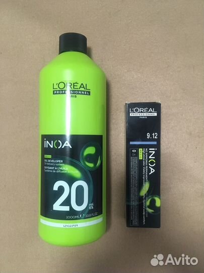 Loreal Inoa оксидант 6% и краска 9.12