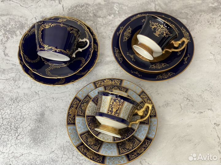 Чайные тройки Kobalt,Германия