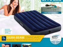 Матрас надувной intex classic downy airbed fiber 1910х760 мм высота 250мм 64756