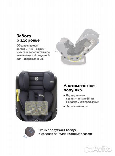 Детское автокресло happy baby spector 0-36кг