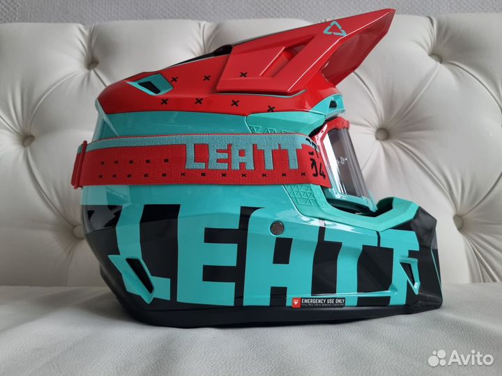 Мото Шлем Leatt 7.5 Fuel Red комплект с очками