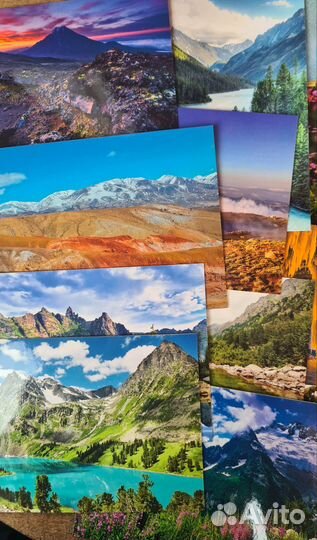 Открытки пейзаж, горы 40 шт