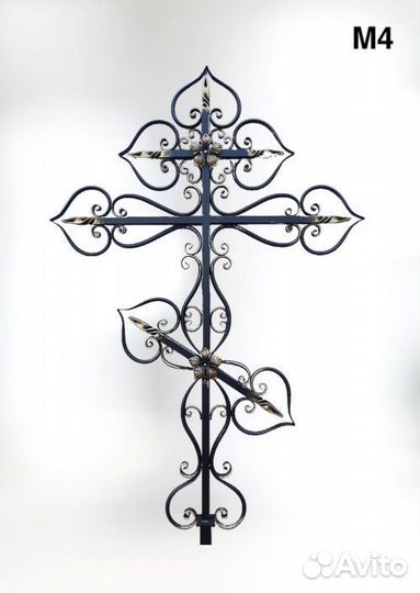 Кованый крест из металла