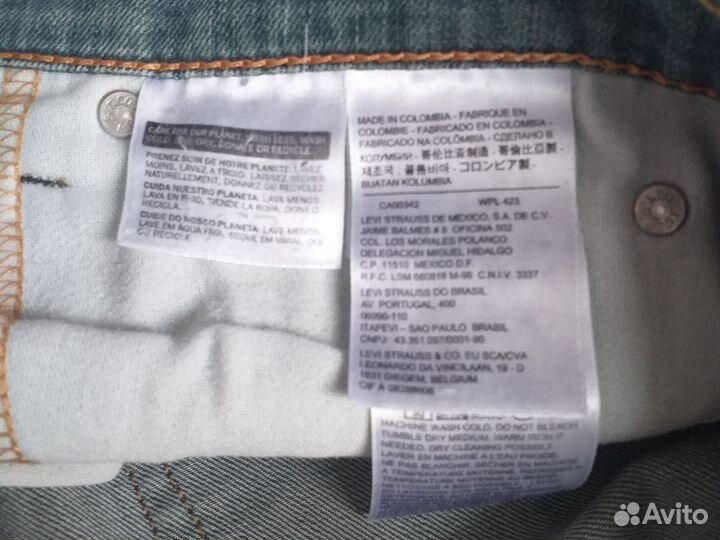 Джинсы Levi's 511 W32 L30 Камбоджа