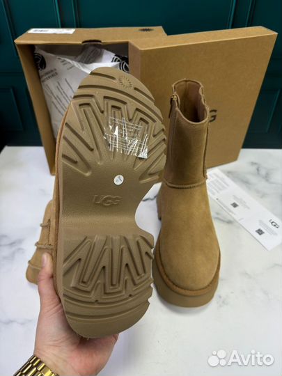 Дутики женские UGG NEW heights коричневый цвет