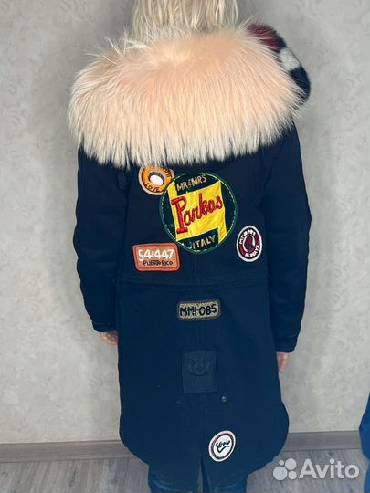 Парка с натуральным мехом 42 44