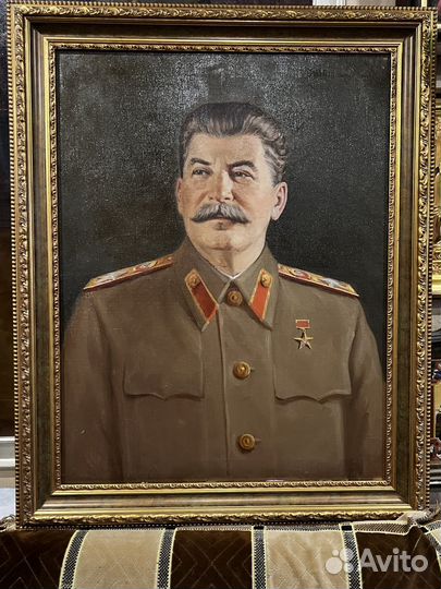 Портрет Сталина И.В.,холст,масло