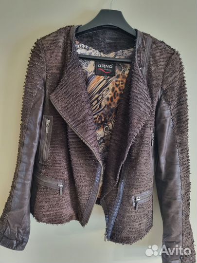 Куртка кожаная женская 46 натуральная