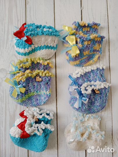 Вязаные пинетки