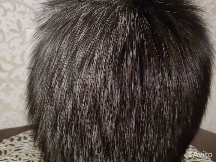 Меховая шапка из чернобурки