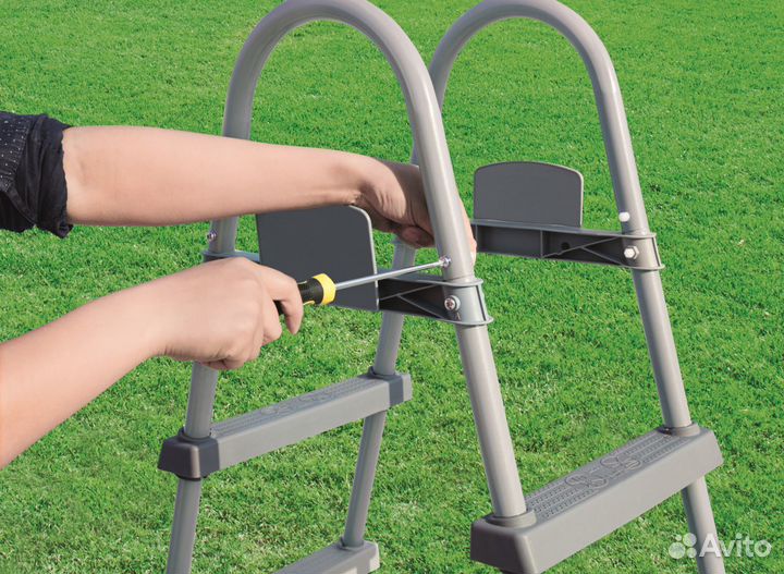 Лестница для бассейнов до 122 см, 4 ступеньки