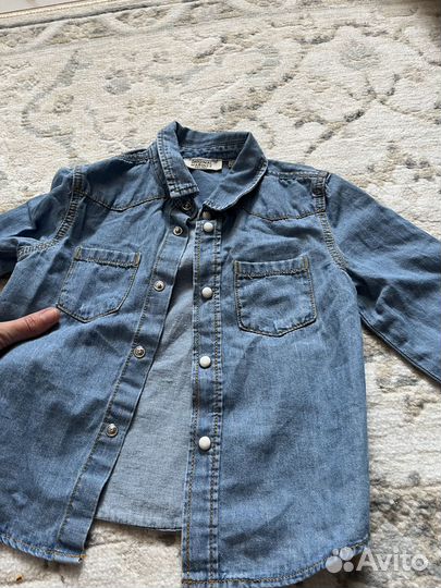 Джинсовая рубашка 86 размер