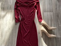 Платье женское бордовое 42-44 размер