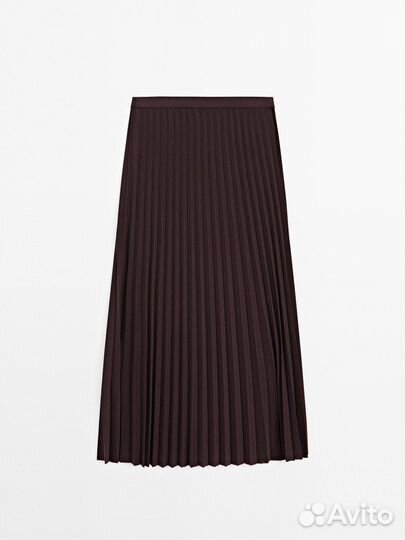 Плиссированная юбка-трапеция Massimo Dutti s-xl