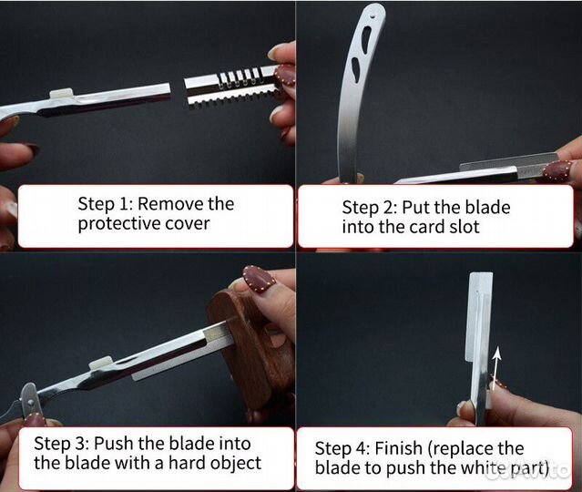 Бритва опасная филировочная + 10 лезвий