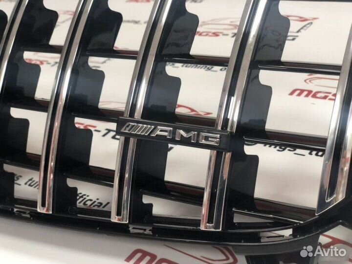 Решетка Mercedes A-class w176 GT style хром + AMG