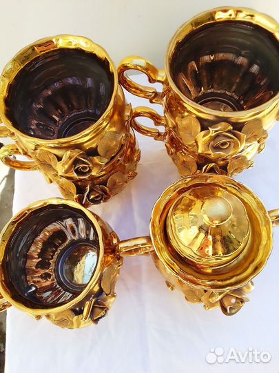 Набор. Чайный чашек(5шт) и сахарница