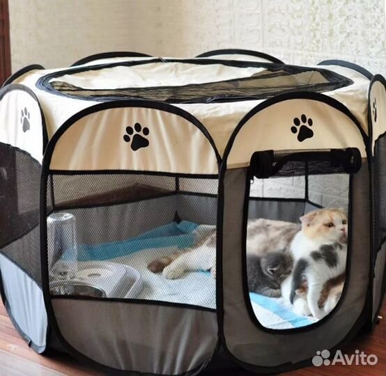 Манеж домик для кошек, собак, щенят и котят